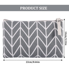 SUMAJU bolsa cosmética canvas patrón 2, perfecta para llevar artículos de higiene y belleza.