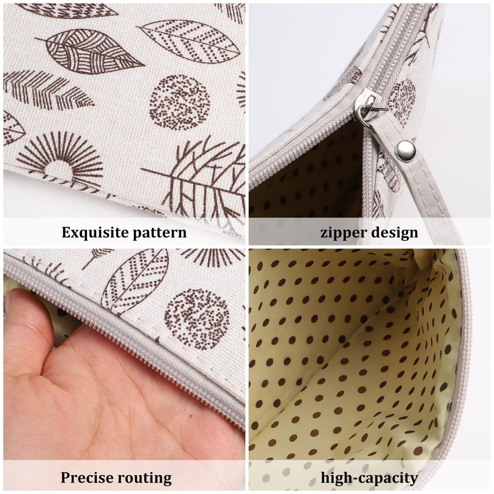 SUMAJU bolsa cosmética canvas patrón 3, diseño divertido para uso diario y guardado rápido.