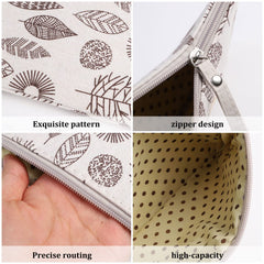 SUMAJU bolsa cosmética canvas patrón 3, diseño divertido para uso diario y guardado rápido.