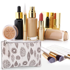 SUMAJU bolsa cosmética canvas patrón 4, diseño práctico para cosméticos y objetos pequeños.