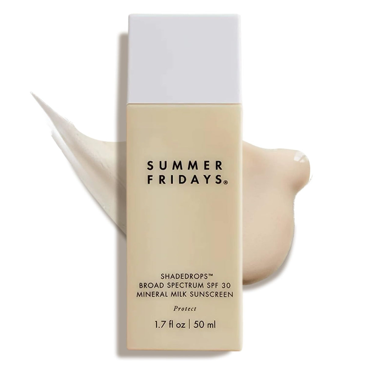 Summer Fridays ShadeDrops botella, protector solar mineral ligero para uso diario.
