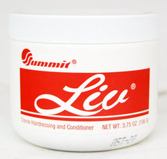 SUMMIT LIV CREME para cabello, desenreda y aporta brillo ligero en un envase elegante.