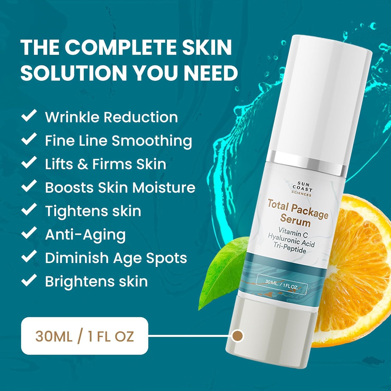Textura cremosa de Sun Coast Sciences Serum hidrata y suaviza la piel.