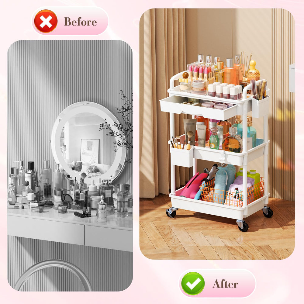 SUNALLY organizador de dos niveles ideal para skincare y perfumes