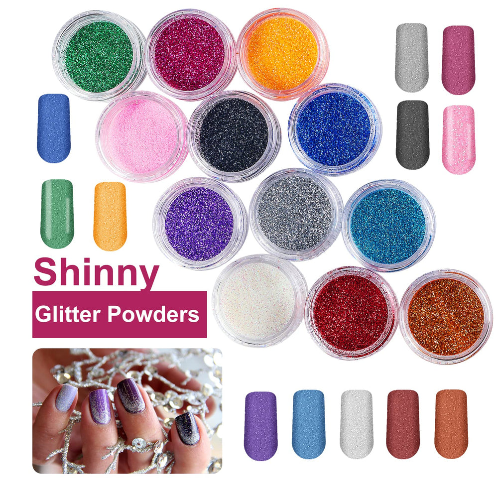 SUNBELEE polvo acrílico glitter doce colores para diseños creativos
