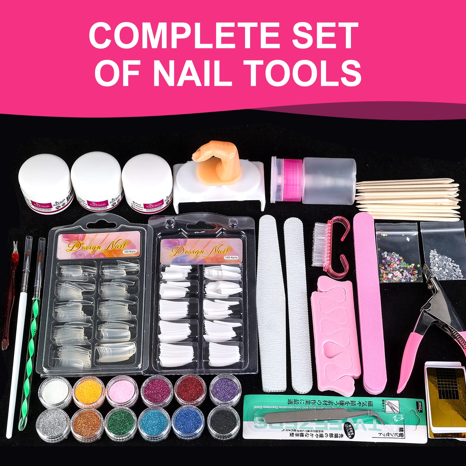 SUNBELEE tips acrílicos en dos cajas para uñas duraderas