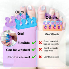 SUNFATT gel transparente facilita el pedicure y la aplicación de esmalte.