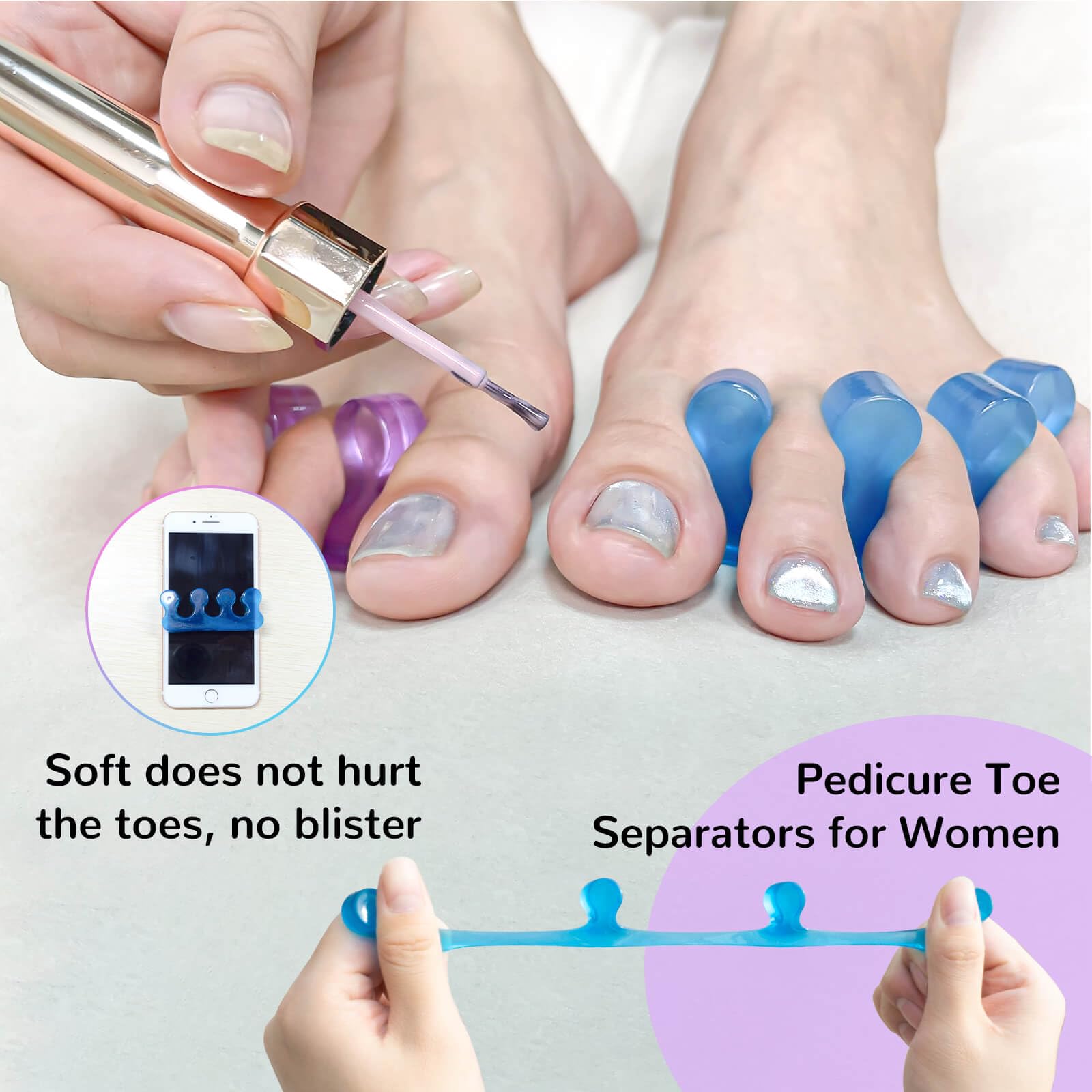 SUNFATT uso en múltiples escenarios para relajación y cuidado de uñas.