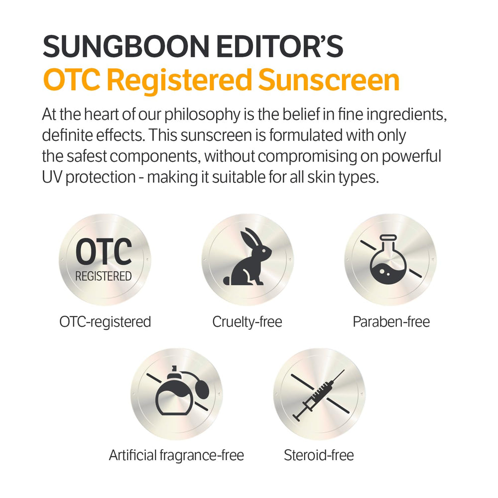 Ingredientes clave panthenol y tocoferol en SUNGBOON EDITOR.