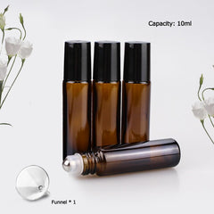 Sungwoo rodillo 10ml vidrio ámbar y tapa de acero, uso duradero.