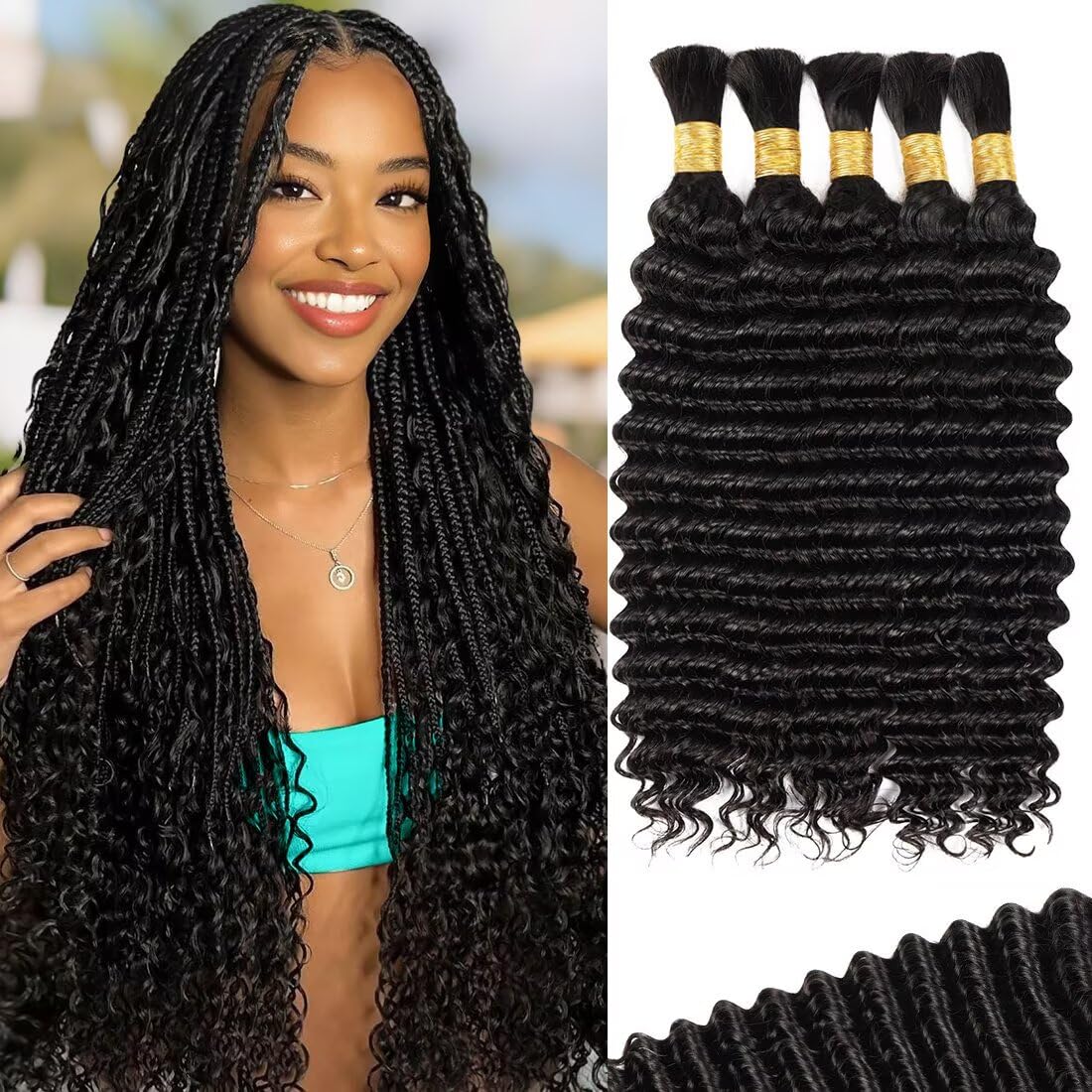 sunngirl trenza boho 18 pulgadas suave y brillo natural