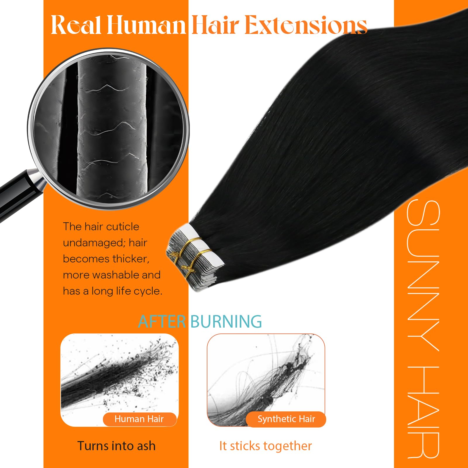 Sunny Hair cuidado con champú sin aceite para adherencia sostenida