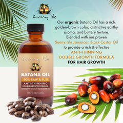 Sunny Isle Batana Oil, aplicación en cuero cabelludo para hidratación