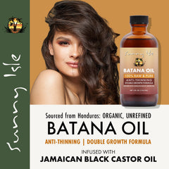 Sunny Isle Batana Oil, textura del aceite para brillo suave