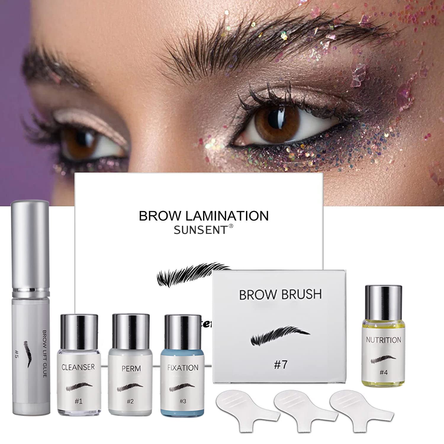 SUNSENT fórmula suave y no irritante para cejas delicadas