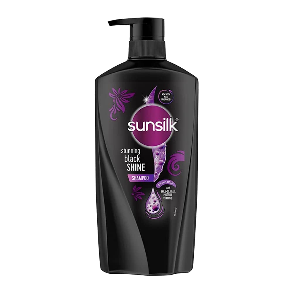 Champú Sunsilk Brillo Negro: la botella a la vista para brillo duradero