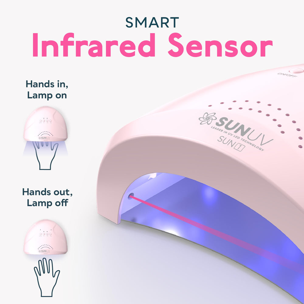 SUNUV SUNone: base removible facilita limpieza y maniobras en uñas.
