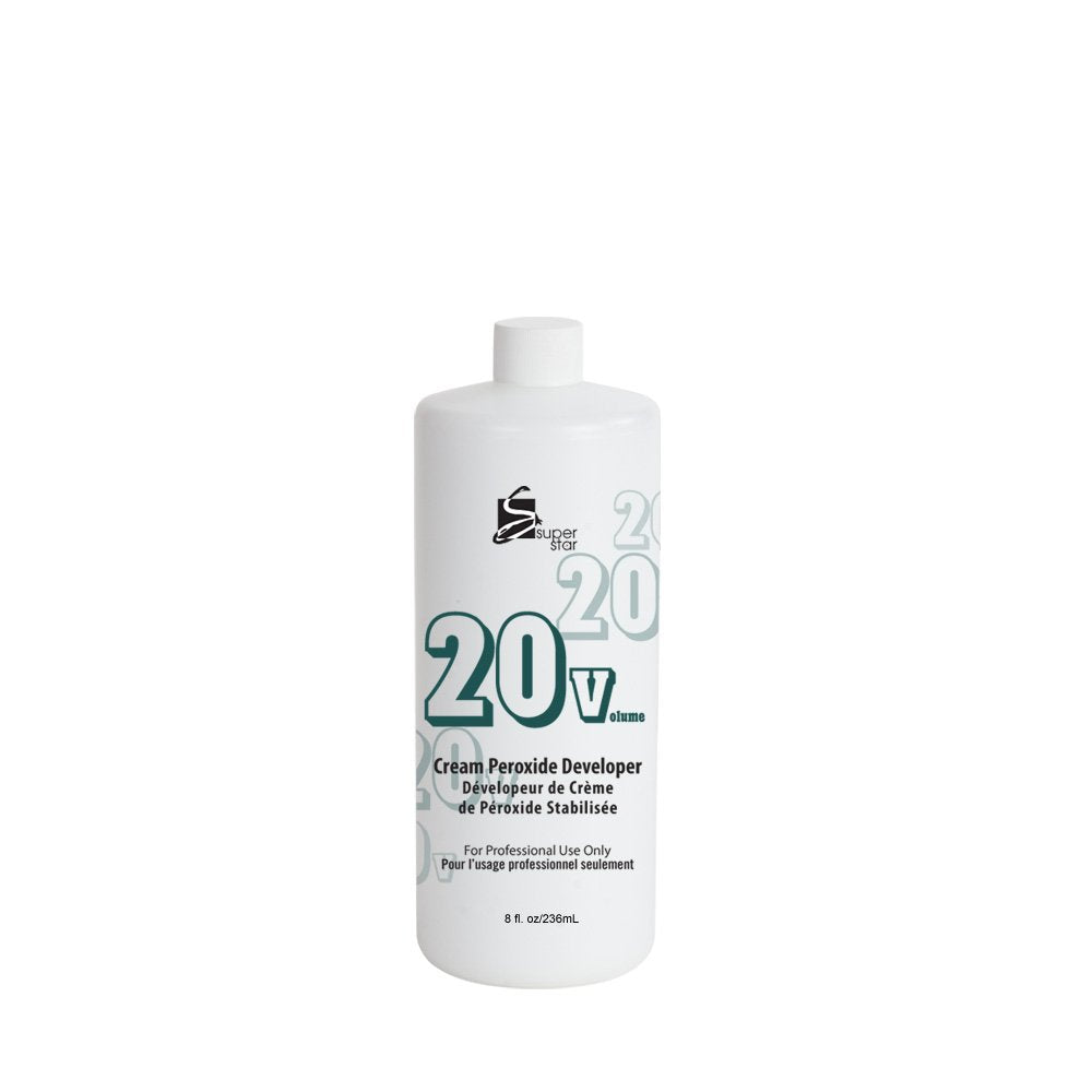 Super Star crema peróxido desarrollador 20v para coloración profesional y resultados uniformes.