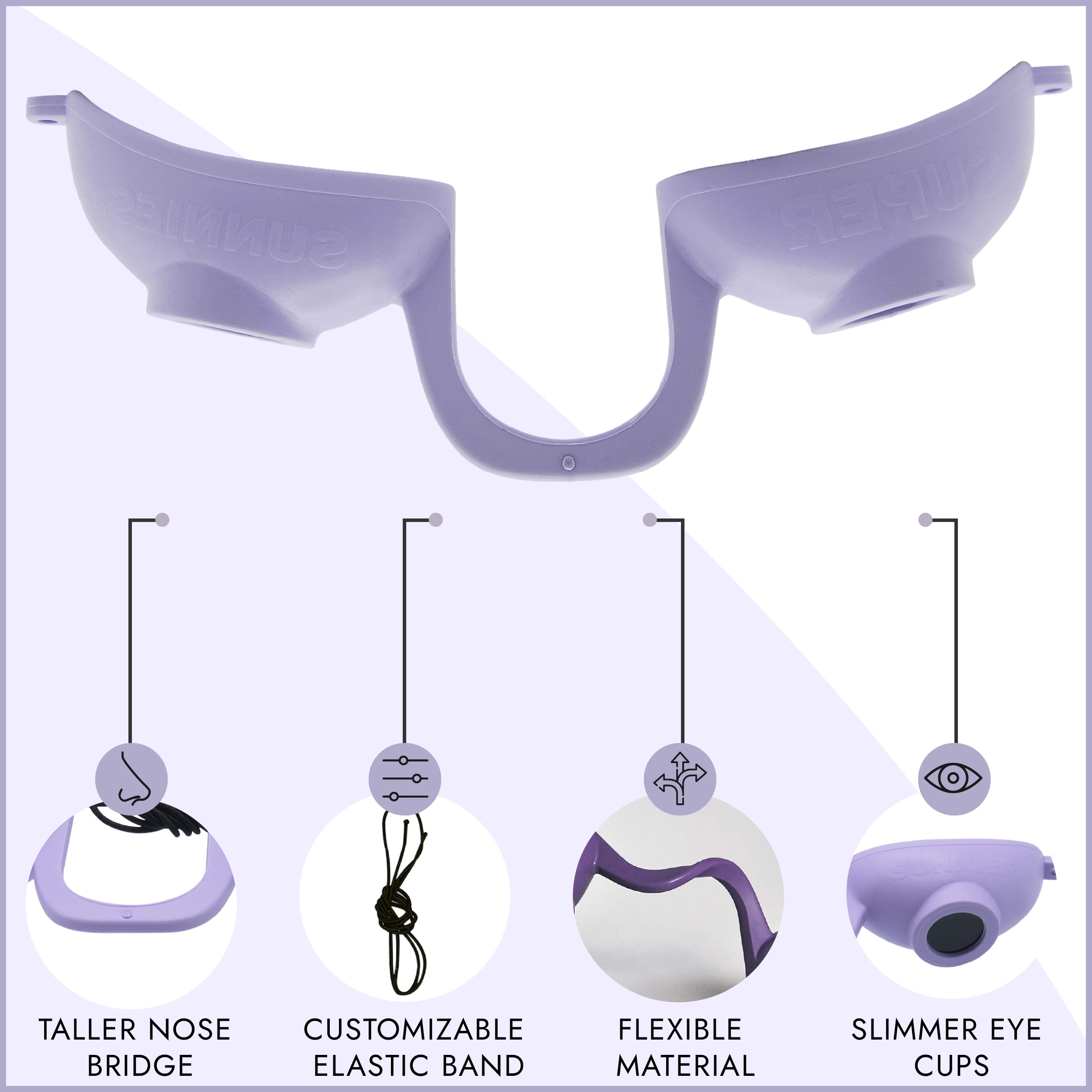 Correa elástica ajustable de Super Sunnies EVO Flex para comodidad