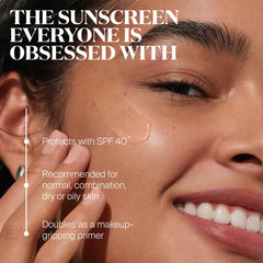 Supergoop! Unseen Sunscreen ofrece control de brillo para uso diario sin grasa.