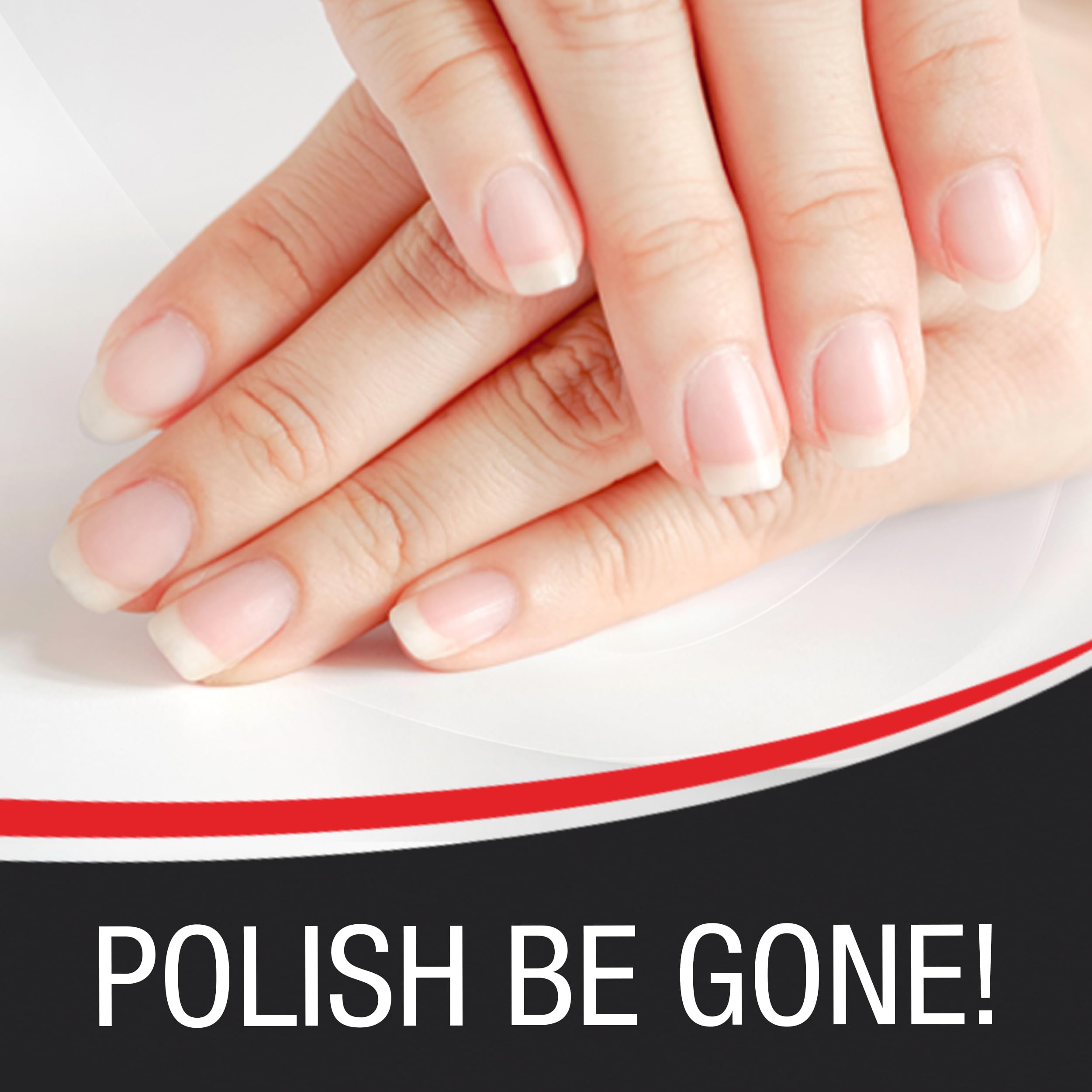 Con SuperNail, removedor de acetona pura para uñas, disolución rápida.
