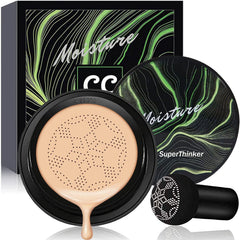 SuperThinker Crema CC con esponja hongo para cobertura natural.