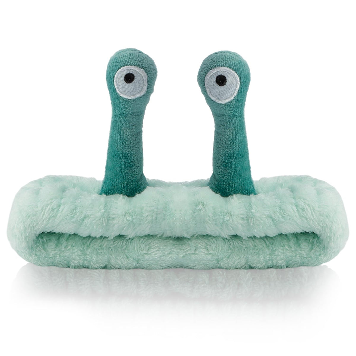 SuPoo diadema facial caracol verde, vista frontal para lavado de rostro
