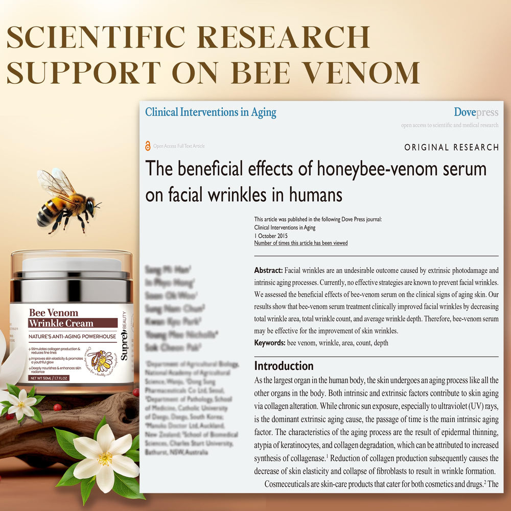 SupreH Veneno de Abeja para ojos, ayuda a suavizar finas arrugas.