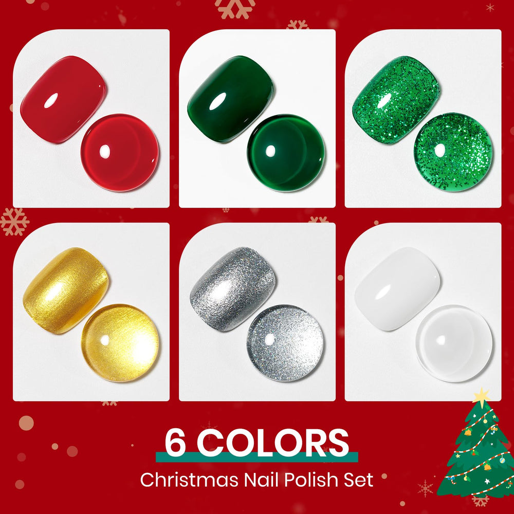 SUPWEE esmalte rojo en uñas para look navideño llamativo.