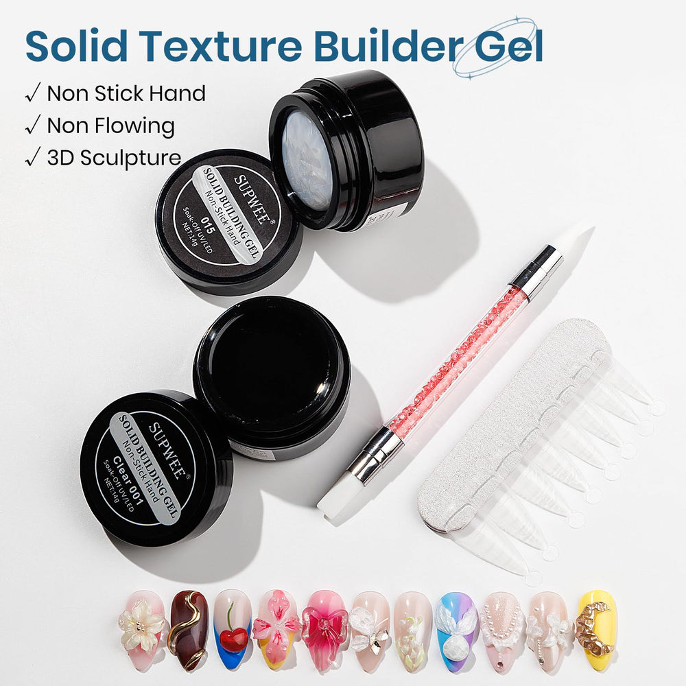 SupWEE gel builder perla blanco, acabado suave y porcelana.
