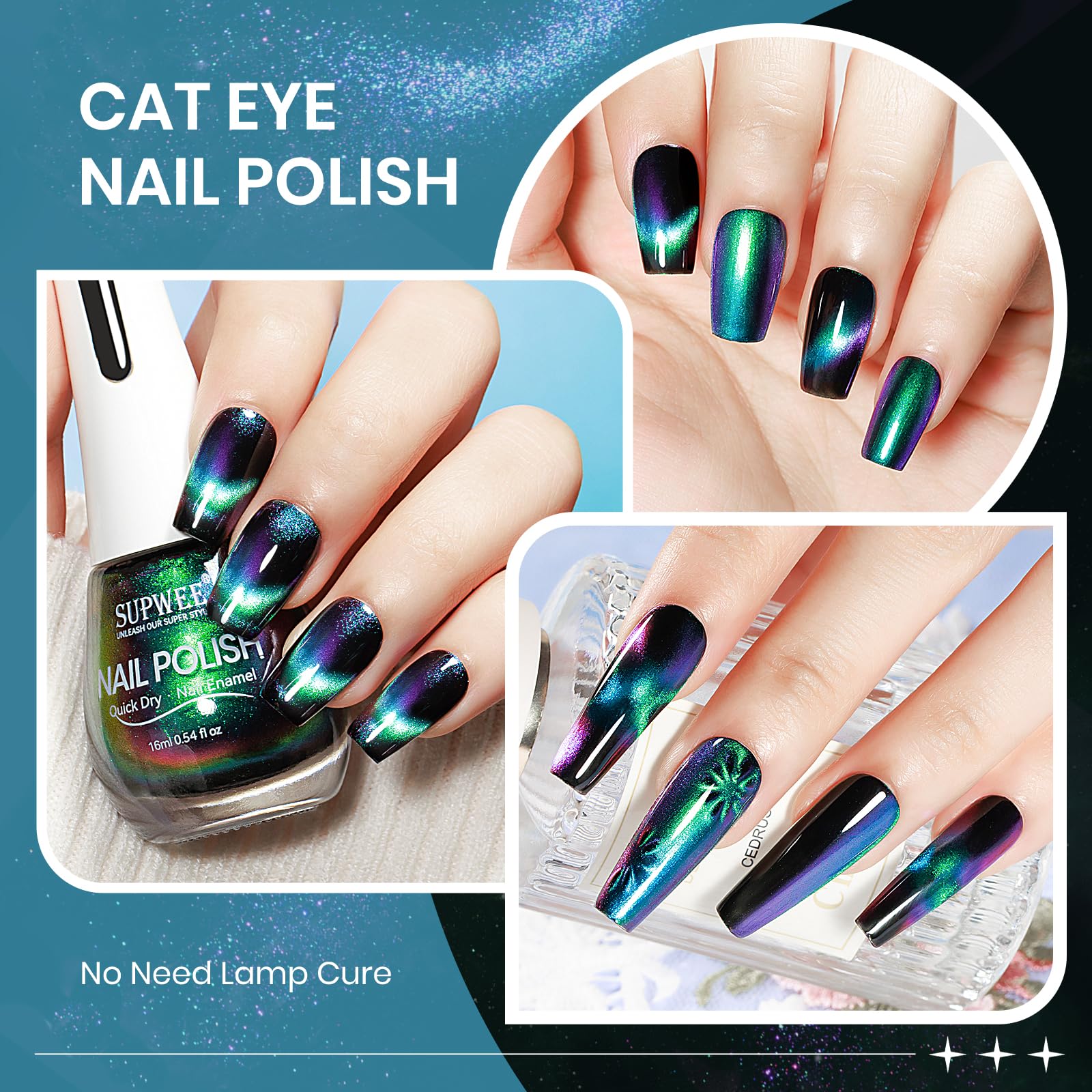 SUPWEE herramienta magnética facilita crear cat-eye con precisión.