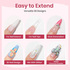SUPWEE kit uñas 3D para extender y decorar en casa