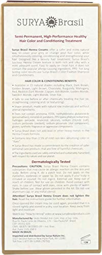 Surya Brasil crema de henna caoba, aplicación suave para tono uniforme