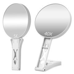 Espejo Suupvaor de doble cara con 40x y 5x para detalle y visión general.