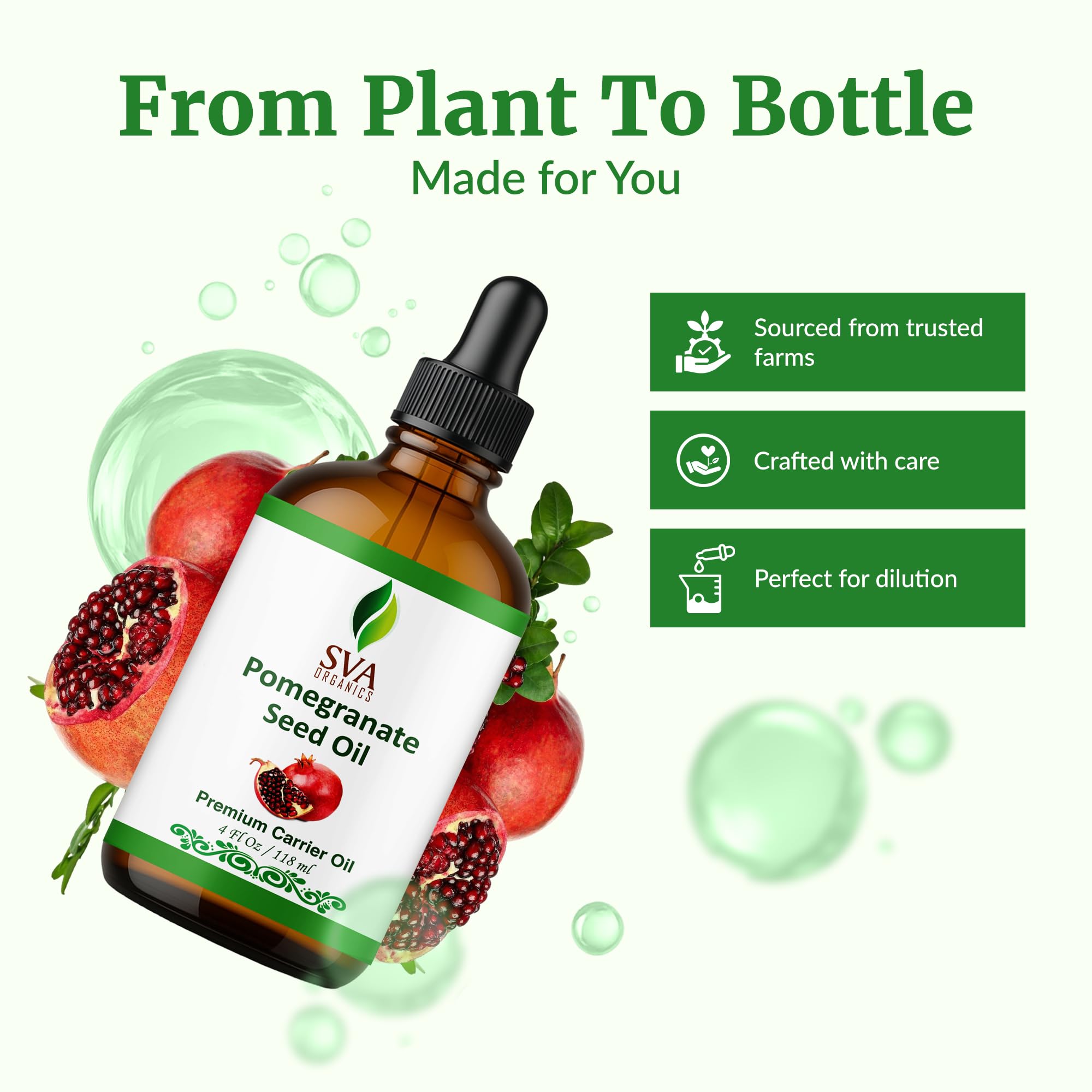 SVA Masaje de cabello y cuero cabelludo con aceite de granada.