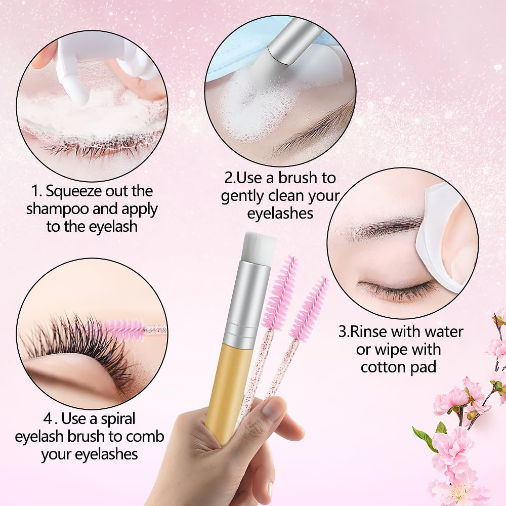 SVECKE Lash Shampoo Kit fórmula natural sin parabenos para piel sensible.