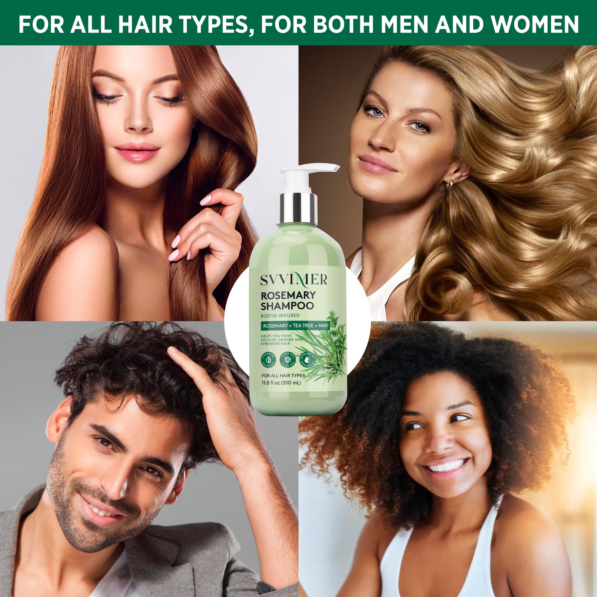 Champú Svvimer: resultado natural, brillo ligero y cabello manejable.