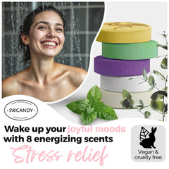 SWCANDY tabletas aromaticas para ducha, fragancias frutales de larga duración