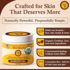 Sweet Bee Naturals bálsamo facial para cuidado diario y confort.