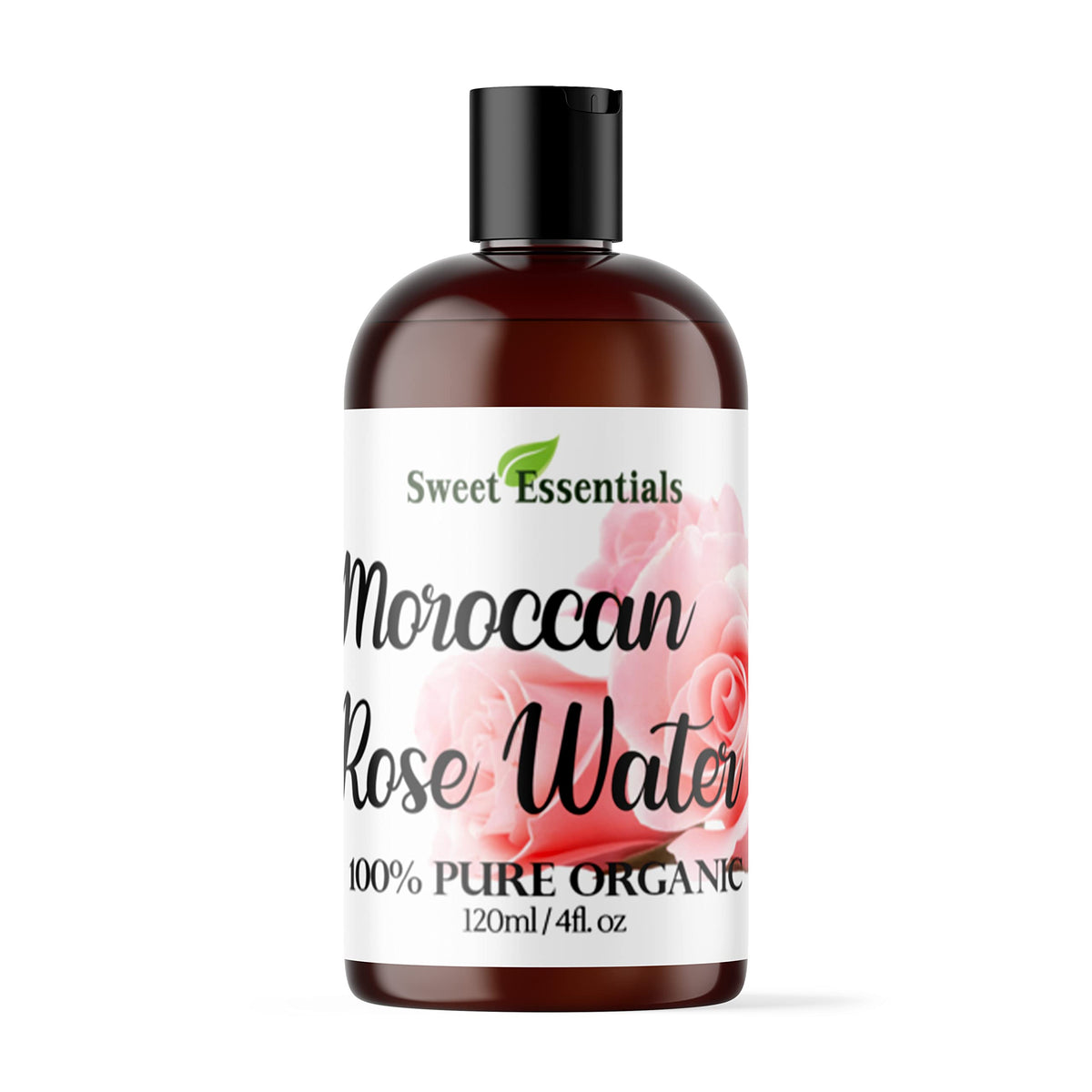 Sweet Essentials Agua de Rosas Marruecos, botella 4oz, hidratación suave para piel sensible