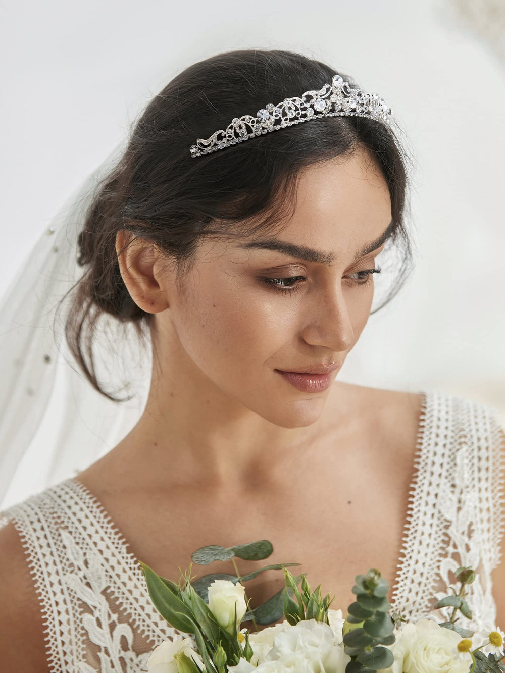 SWEETV tiara detalle cristales Austria, claridad y elegancia en tu peinado
