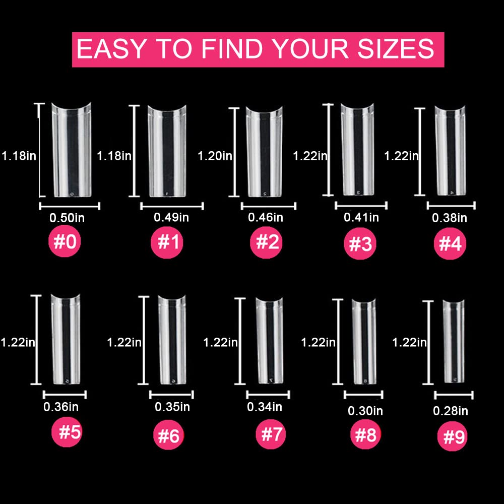 SWETIDY tips cuadrados claros XL, ideales para uñas largas y elegantes.