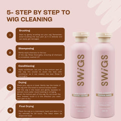 Swigs champú y acondicionador, brinda brillo natural tras el secado.