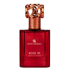 Swiss Arabian Rosa 01 con notas lichi y bergamota, inicio fresco y duradero