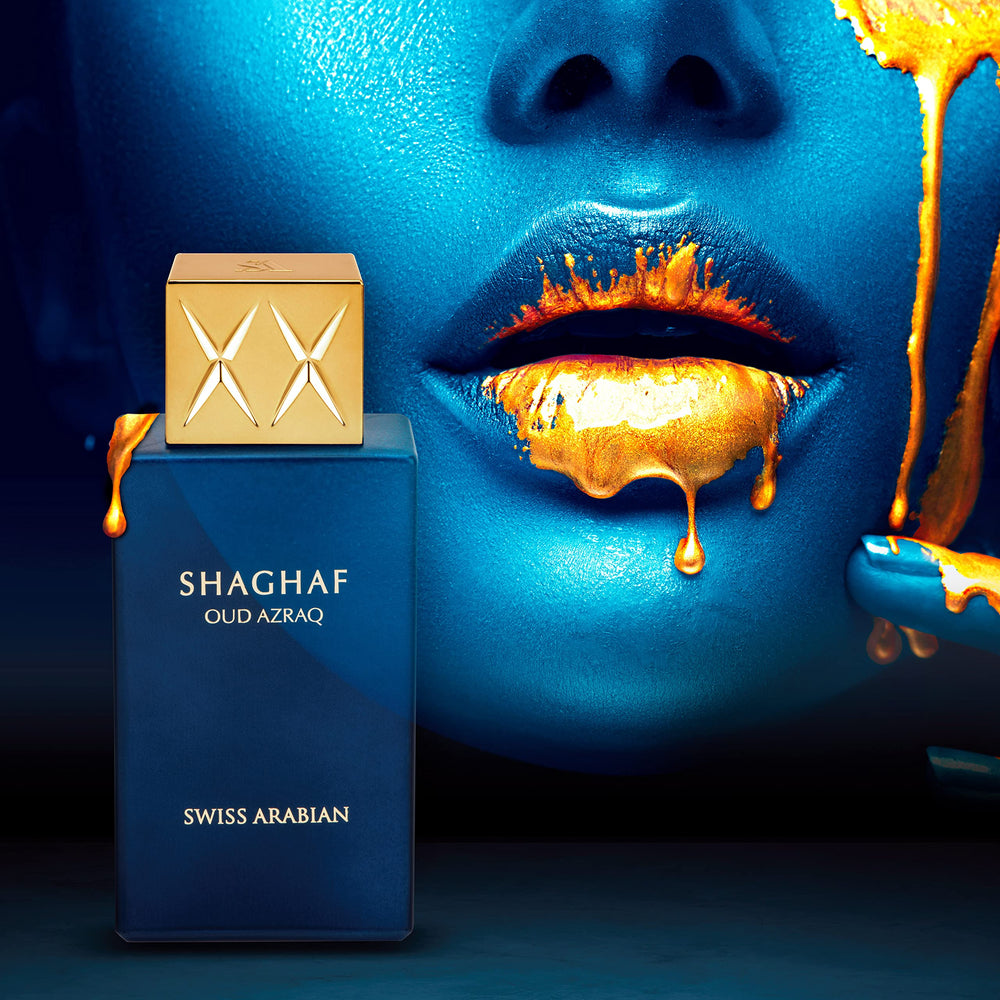 Uso diario con Shaghaf Oud Azraq, aroma versátil.