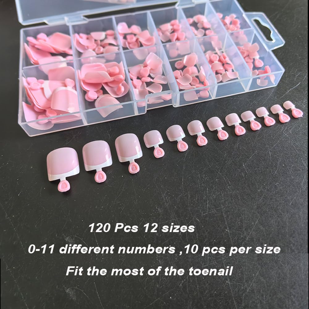 SWRITATSK uñas postizas para dedo del pie, 120 piezas para diseño rápido.