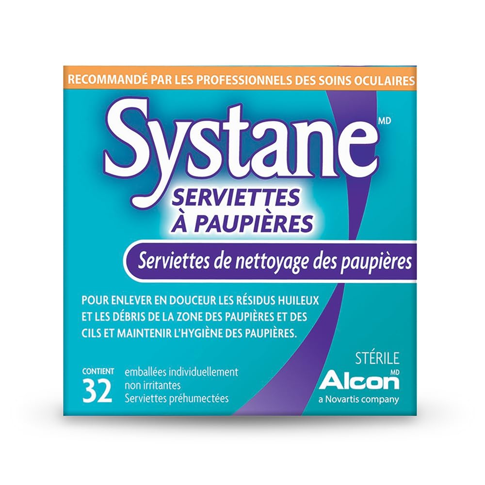 Systane Lid Wipes for makeup removal during daily cleansing.