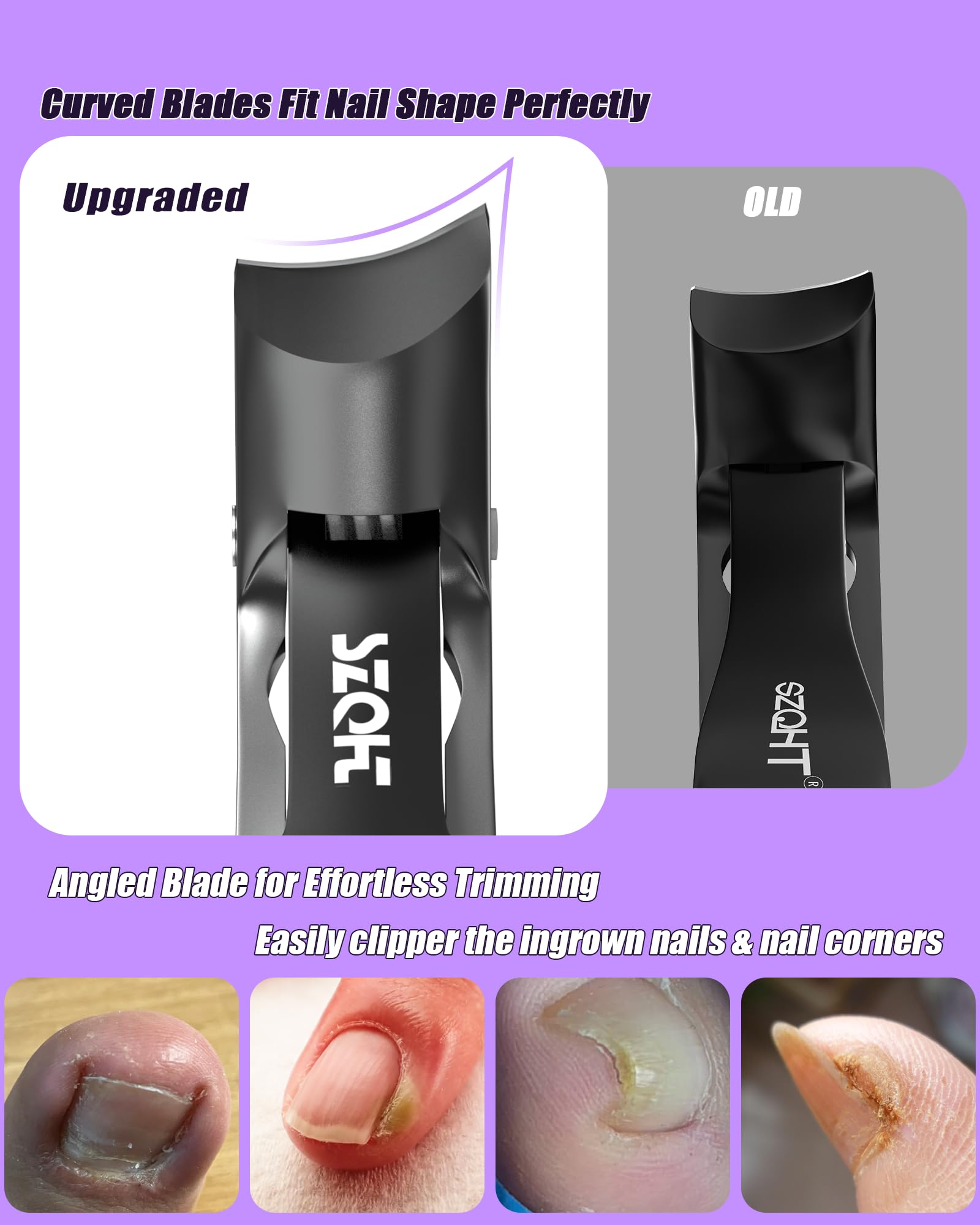 SZQHT boca amplia para uñas gruesas, corte rápido.