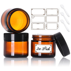 Jarras SZUAH ámbar 60 ml con tapas cúpula: protección UV y transporte fácil