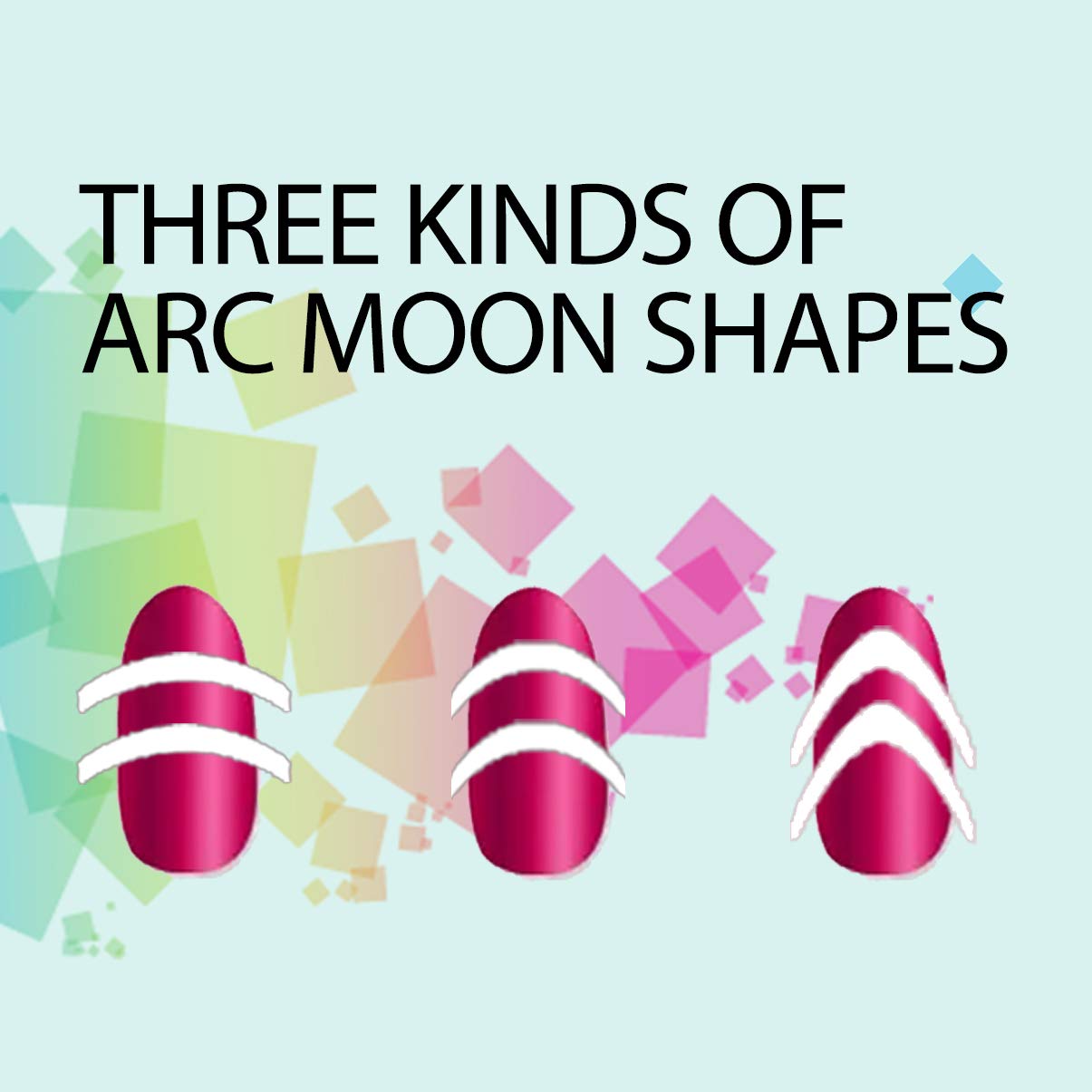 TailaiMei pegatinas francesas arco luna diseño dos para decorar con estilo